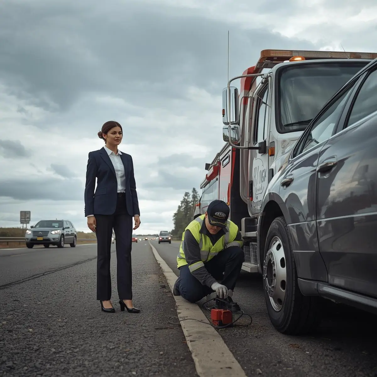 Sarah Thompson (Flat Tire on I-405)-ablocktowing.com